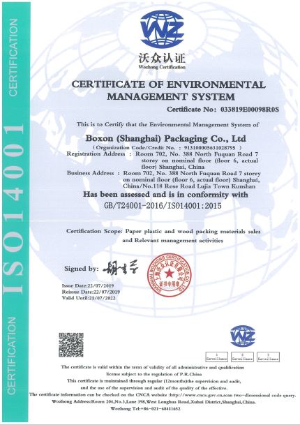 Boxon ISO 14001